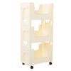 Storage Cart Large Capacity Thickened Mobile Storage Rack with Lockable Casters for Books Toys Seasoning Bottles 3 Tier