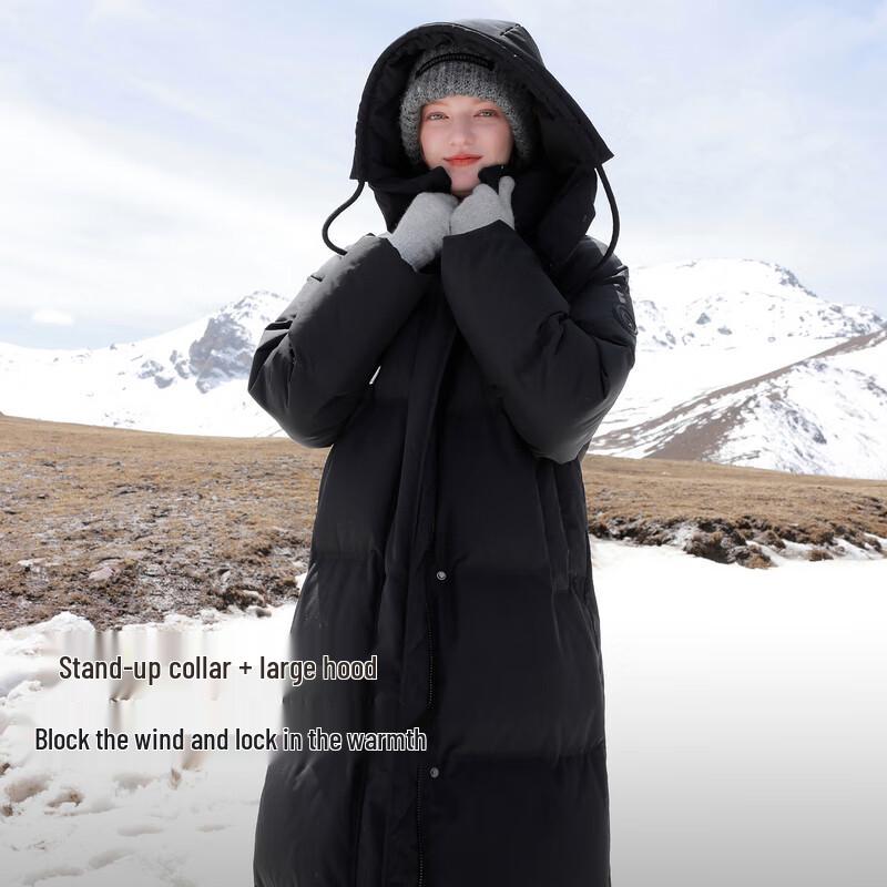 

SANCITY Жіноче 2025 Зимове Довге Пухове Пальто-Пуховик з Капюшоном XS 150/76A