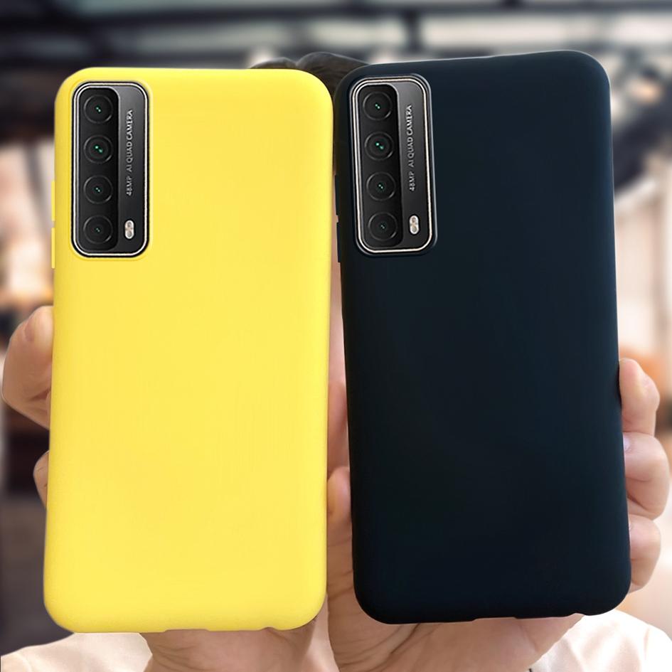 For Huawei Y7A 2020 Case Luxury Candy Color Matte Phone Case For Huawei P Smart 2021 Cover Soft HuaweiY7A Y 7A Y7 A Bumper 6.67"
