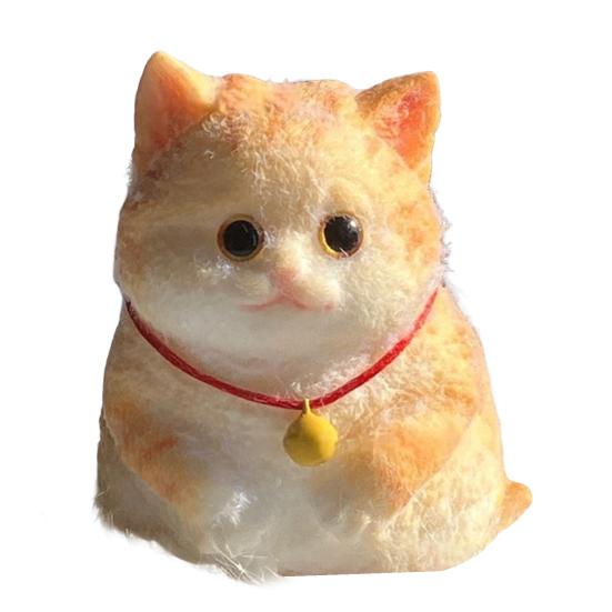 Simulation Cat Squeeze Toy Anxiety Stress Relief Kitten Pinch Sensory Toy Kids Adults Soft Silicone Stress Ball Animal Fidget Toy