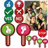 8pcs Yes/No KT Board Right/Wrong Hand Held Response Card Hold Up The Sign  School Competition