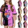 Kid Patriotic Outfit - Short Sleeve & Shorts 2-Piece Set For Girl