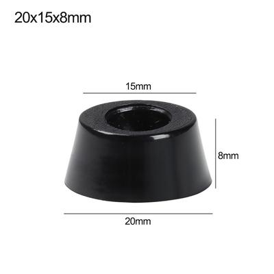 10 Pcs Safe Black Cushion Protective Pad PVC Foot Mat Tapered Furniture Slip Feet