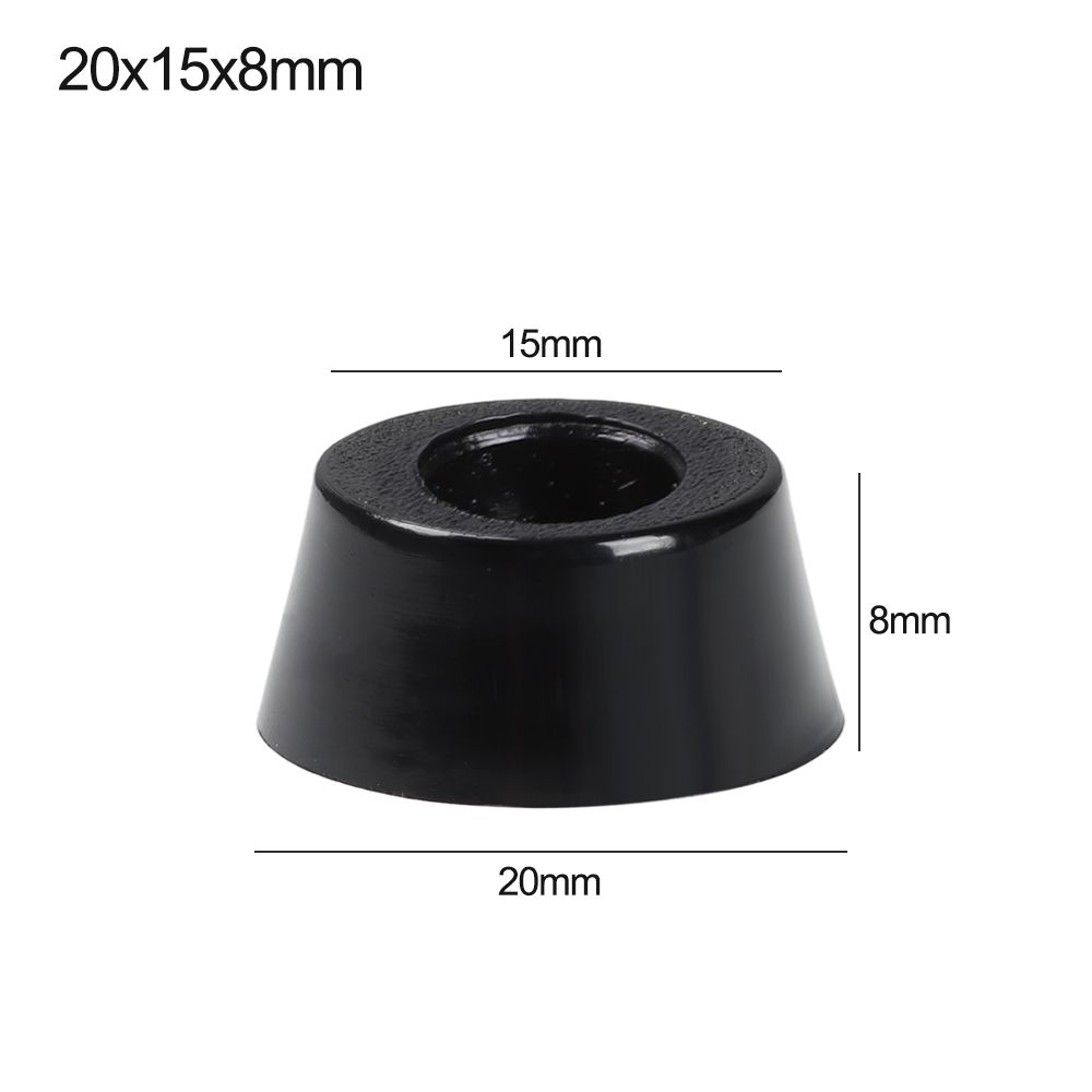 10pcs Furniture Slip Feet Pad Black PVC Floor Protector Bed Table Tapered Slipstop Silent Protection Stand Pad Furniture Part