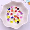 100pcs Resin Colorful Glitter Grape Cherry Tomato Fruits Nails Art Flat Back Rhinestone Appliques DIY Scrapbook Figurines Crafts