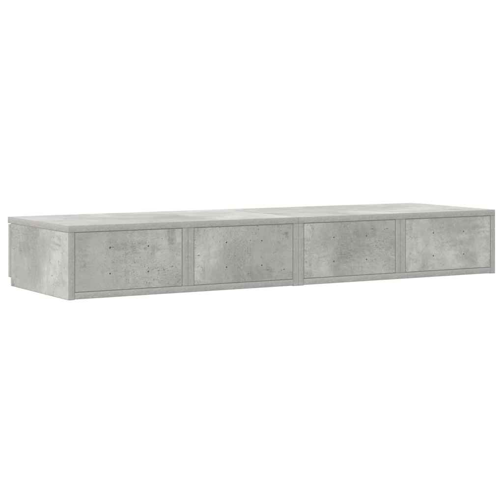 Bed Drawers Concrete Grey 120 X 36.5 X 16.5 Cm Particleboard