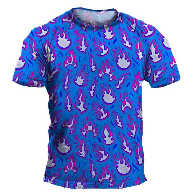 Heren T-shirts Cool Vlam Grafisch Top Esthetische Kleding Dames Streetwear Man Korte Mouw Harajuku Herenkleding Casual T-shirt