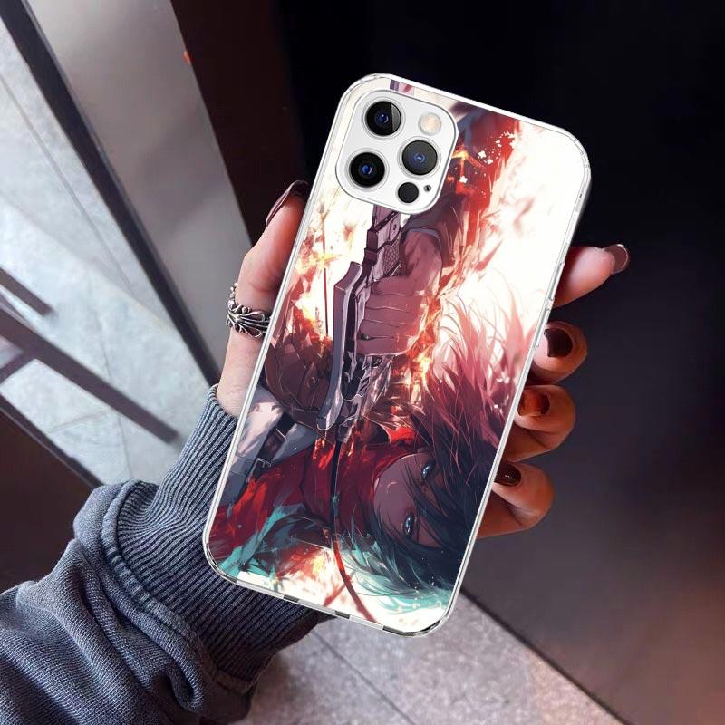 A-Attack on T-Titan Annie Mikasa Phone Case For iPhone 17 Air 11 13 Mini 14 15 Plus 16 12 Pro Max 16E SE 7 8 Pattern Soft TPU Ba