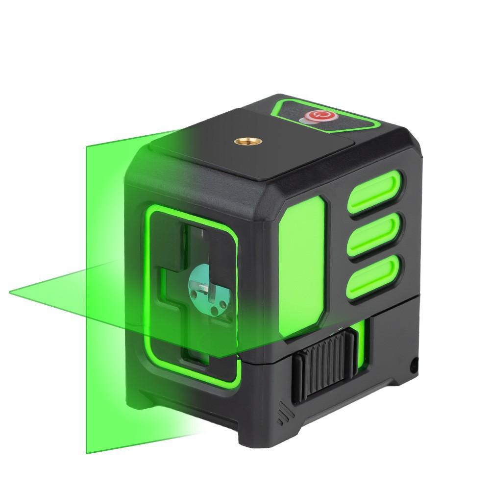 Компактний 2-лінійний зелений лазерний рівень з яскравим світлом та автоматичним кресленням ліній