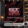 TapestryNissan GT-R Custom Name Text Personalized Wall Hanging Tapestry Home Wall Decor