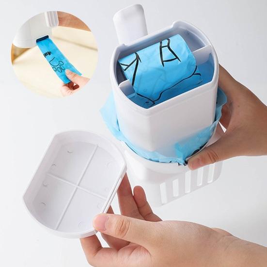 

Yousheng Cat Litter Scoop Portable Kitty Litter Scooper with Built-In Trash Can Large Litter Shovel Cat Poop Disposal System синий