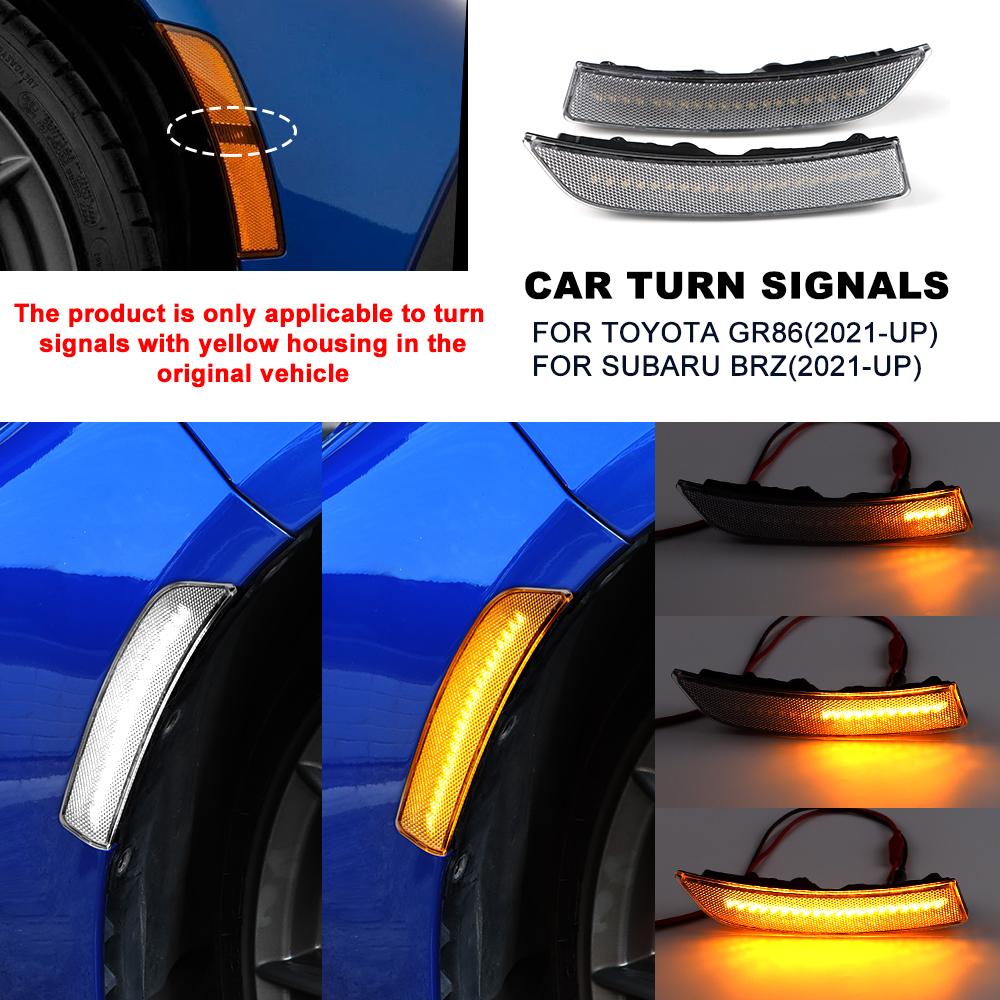 KUNGKIC For USDM Subaru BRZ ZD8 Toyota GR86 ZN8 2025 2025 2025 2025 2025 Turning Light Amber Signal LED Marker Blinker Indicator