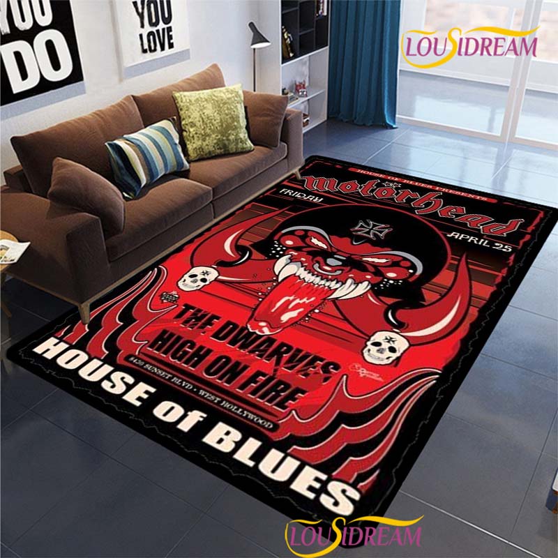 Music Band Carpet for Living Room Bedroom Rugs Kitchen Kids Door Unslip Floor Mats Birthday gift photography props Rug British