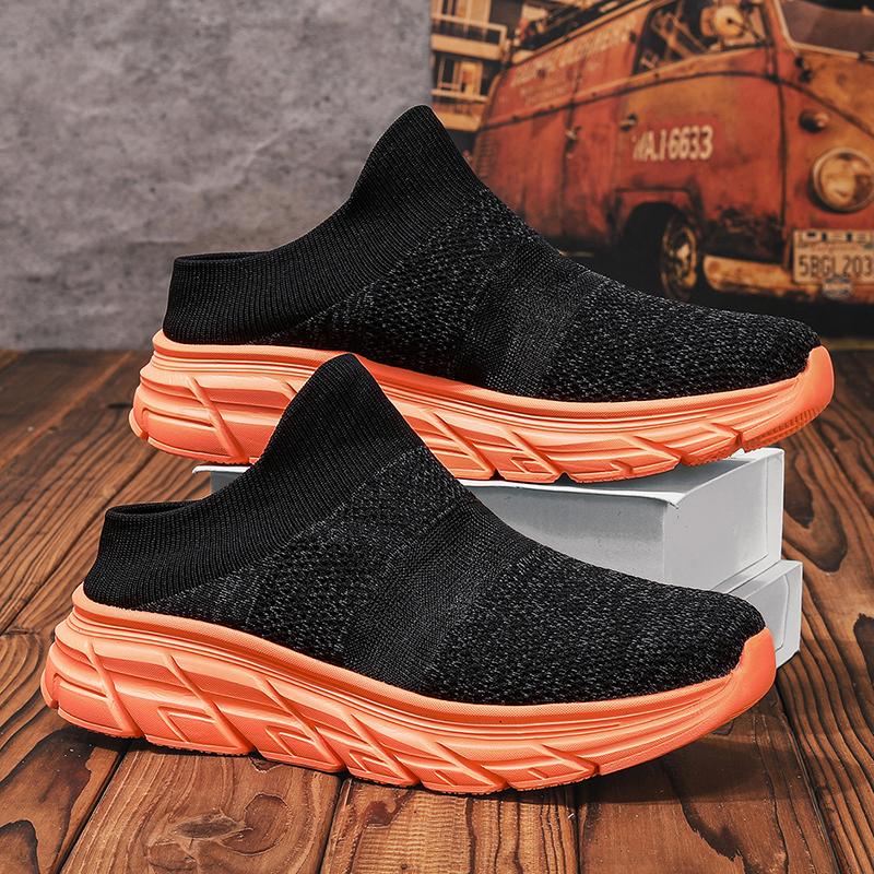Women's Sandals Backless Walking Sneakers Summer Couple Slip On Mule Socks Shoes Closed Toe Slippers Men Clogs Over Sized