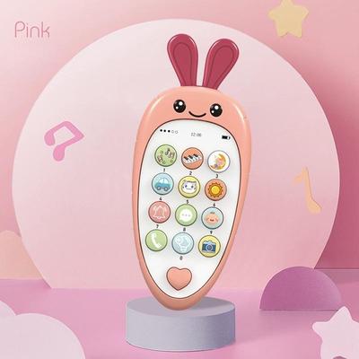 Baby Girls Boys Cartoon Radish Simulation Mobile Phone Toy Children Music Early Education Story Machine Bilingual Learning Toy