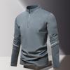 Spring New Outdoor Long-sleeved Stand-up Collar T-shirt Men's Sports Fitness Running Speed Workout Clothes