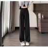 High-waisted Narrow Wide-leg Suit Pants for Women In Spring and Autumn Slimness Floor-length Straight Pants Hanging and Crisp Leisure Pants