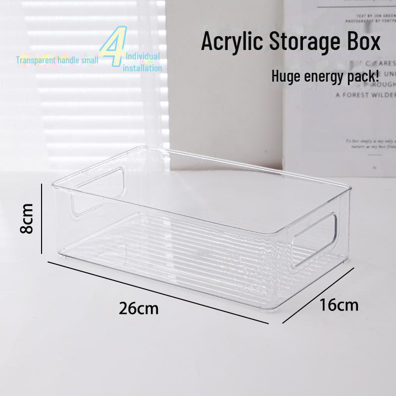 

Акриловый прозрачный настольный ящик для хранения косметики, чайных пакетиков и всякой всячины