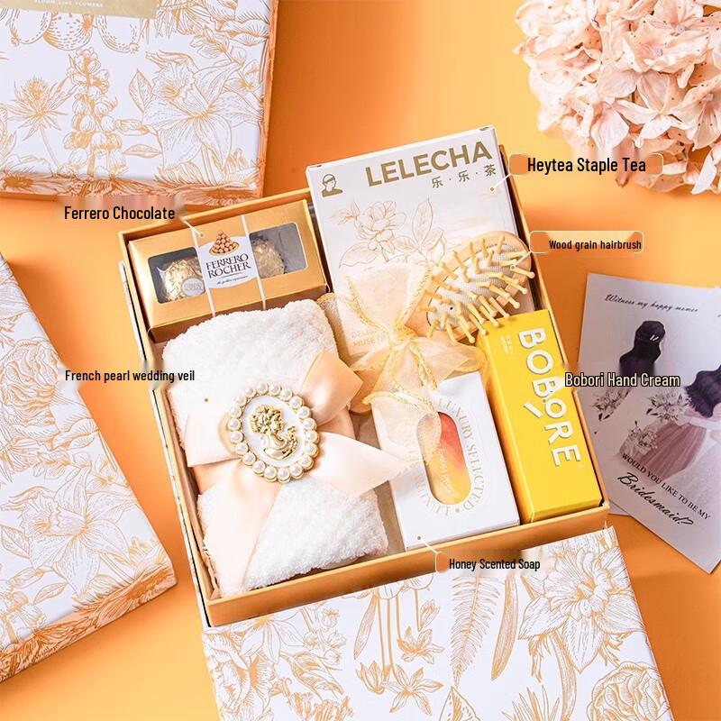 WJ Golden Floral Mother s Day Gift Set Golden Floral Gift Box - Set 6