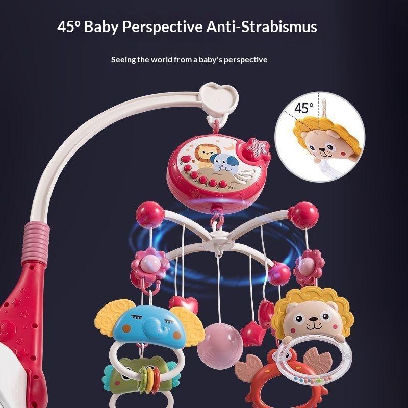 1 Set Light Sleep Toy Hanging Music Bed Bell Rotating Newborn Remote Control Crib Toys Multifunctional Baby Soothing Props