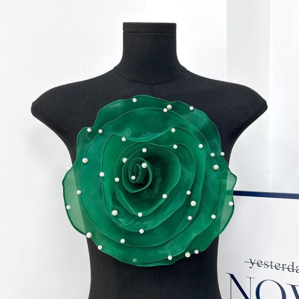 Künstliche Brustblume 26,5 cm Hochzeitskleid Halsdekoration Rosenblüten Aufnäher Brosche Accessoires