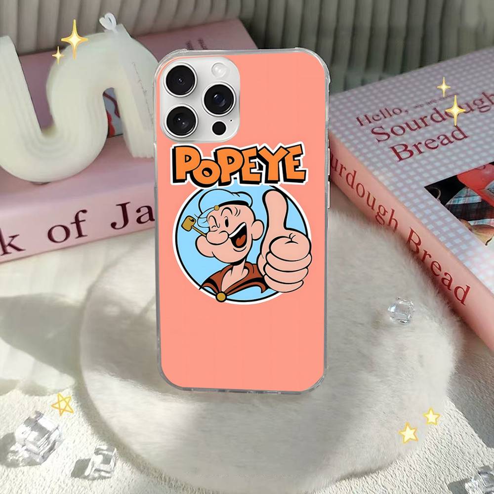 P-PopeyeS The SailorS For IPhone 14 Pro Max 13 17 11 16 12 15 Air Plus Satin Colorful Phone Case