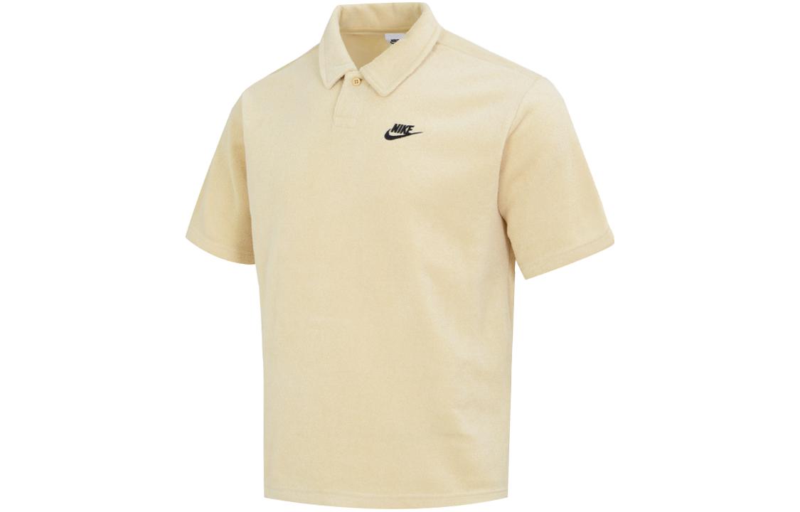 Nike Polo Shirts Men s Yellow Polo Collar Moderate Straight Fit DX0740-783 L