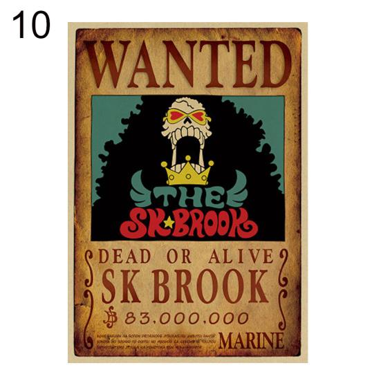 

Мультфільм Розшукується Луффі Плакат Мані Ніко Робін Настінний розпис Наклейка Домашній декор 10#