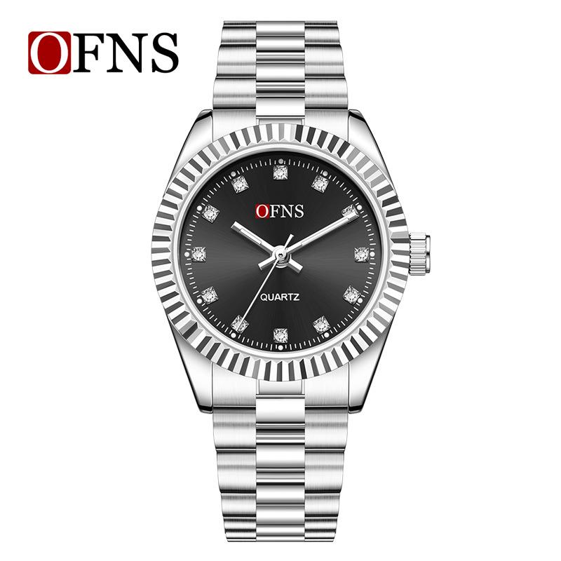Oufanni Women's Luminous Quartz Waterproof Watch with Steel Band