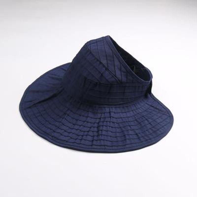 

2024 New Arrival Hat Female Summer K-style Easiest for Match UV Protection Sun Hat Outdoor Sun Protection Big Brim Covering Face Female in Navy blue Adult adjustable