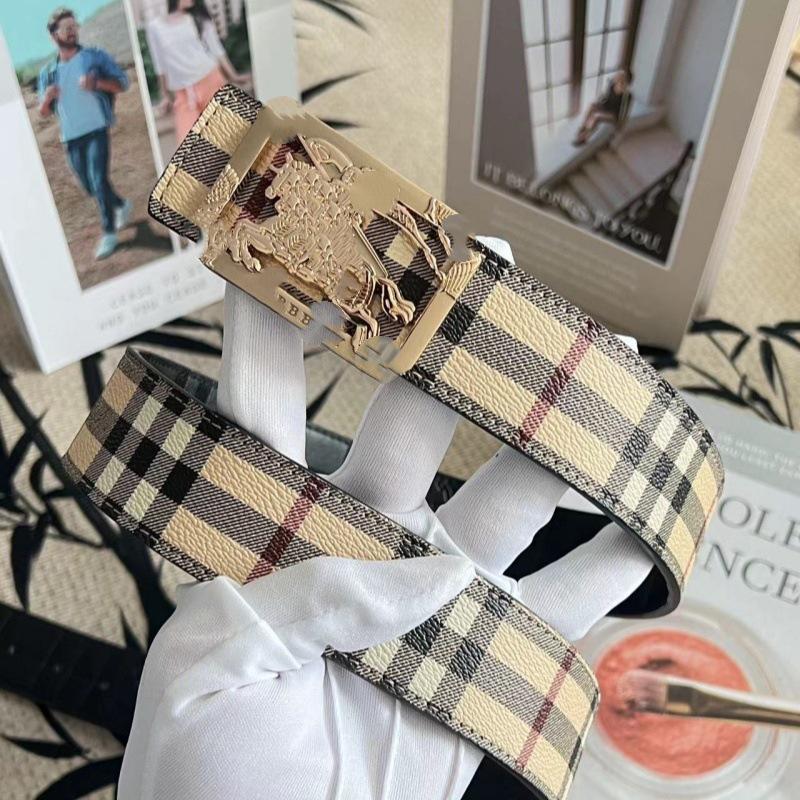 Klassischer Herren-Doppelseitiger Geprägter Rindsledergürtel mit Glatter Schnalle - Vielseitig für Business oder Freizeit