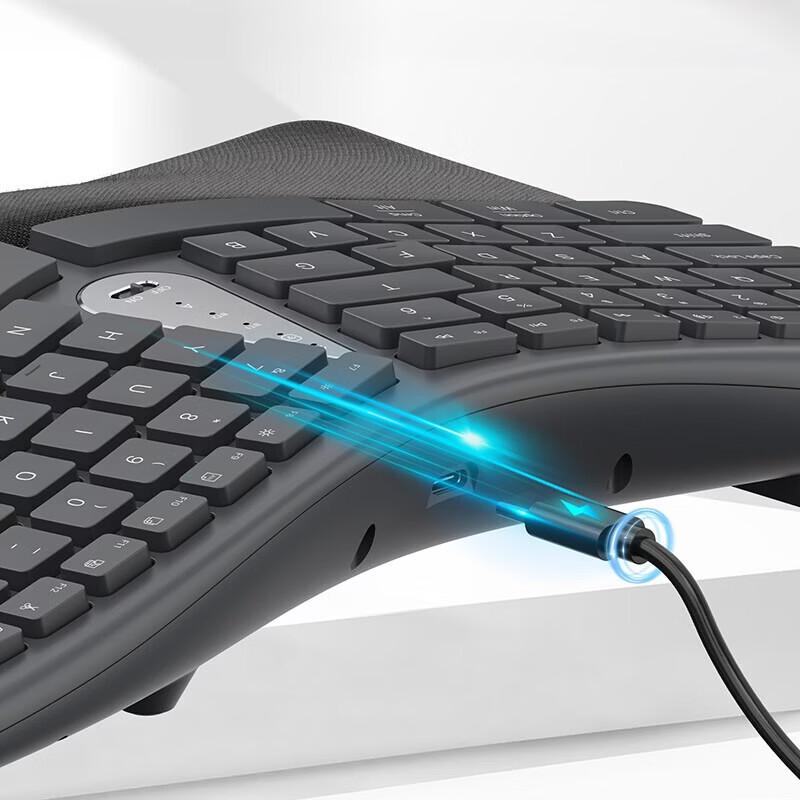 SANWA Ergonomic Wireless Keyboard with Silent Keys