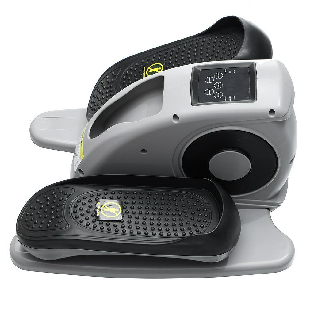 Black Mini Electric Bike Elliptical Trainer for Passive Leg/Arm Exercise Rehabilitation-Machine Exercise Treadmill Slim Mini Walking