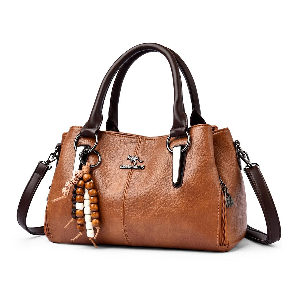 Elegant Womens Leather Handbag Tote Bag Shoulder Bag Top Handle Purse Crossbody Bag