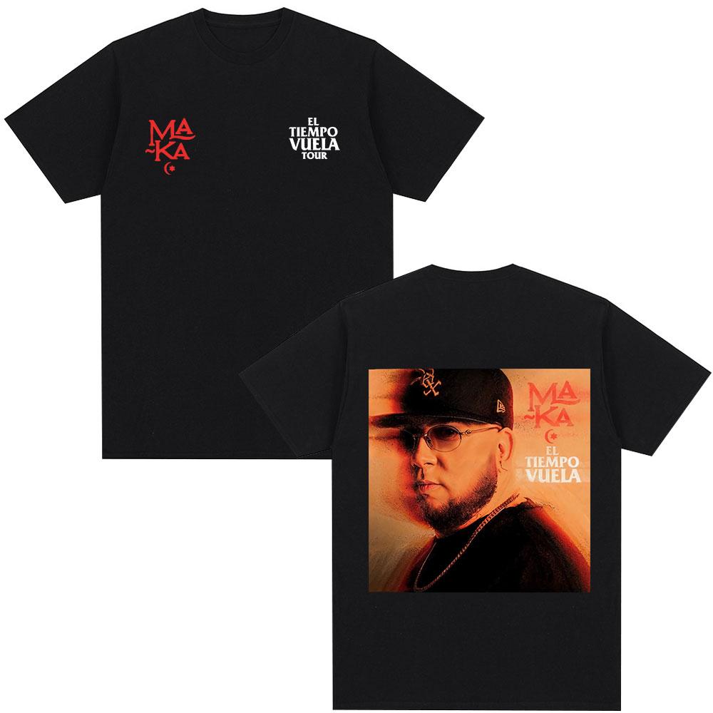 Rapper Maka Aura 2025 Tour Merch T Shirts Men Women Fashion Vintage Street Tshirt Casual Cotton Short Sleeve T Shirt Streetwear