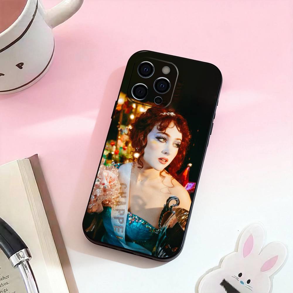 Singer C-Chappell Roan Phone Case For iPhone 17,16,15,14,13,12,11 Plus,Pro Max,Soft Silicone Black Cover