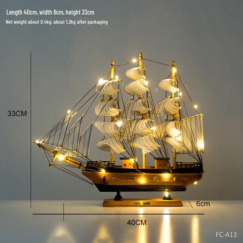 Smooth Sailing Boat Model: Desktop & Bookshelf Ornament for Home Decor