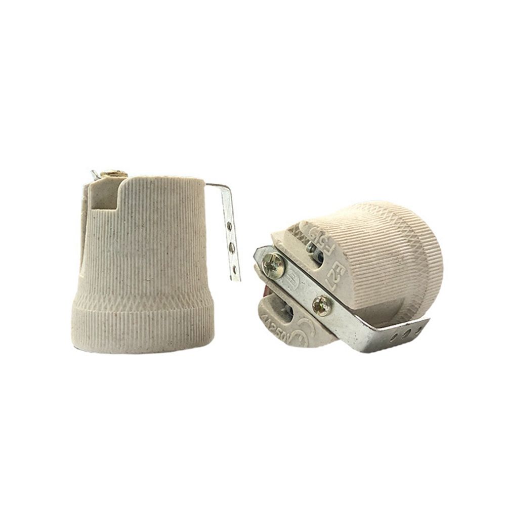 Pendant Lamp Large Screw Cap Lamp Socket Ceramic Lamp Holder Lamp Accessories Ceiling Flat Pedestal