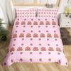 Cute Capybara Print Bedding Sets Full Kawaii Honey Bee Comforter Cover,Cartoon Animals Bed Set Red Love Heart Print Duvet Cover