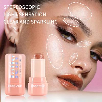 6 colori PAGE VINE Aqua Jelly Contour Glow Highlighter Stick Ombretto Super Lucido Multi-colore Stick Ombretto Highlighter Trucco