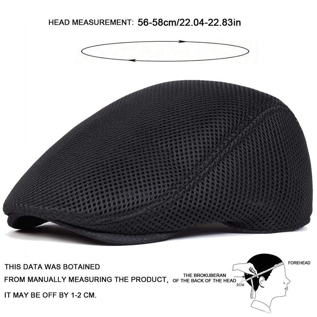 Men Mesh Breathability Newsboy Caps British Painters Hats Spring and Summer Flat Cap Hip Hop Berets