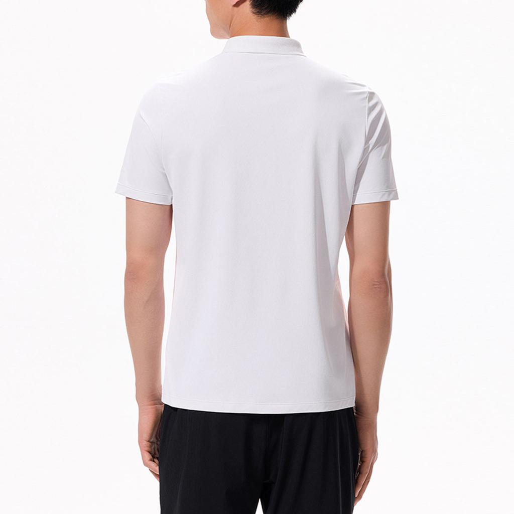 Anta Champion All-Weather Series Solid Color Printed Short Sleeve Polo Shirt Men Polo Shirts White 152330104-4
