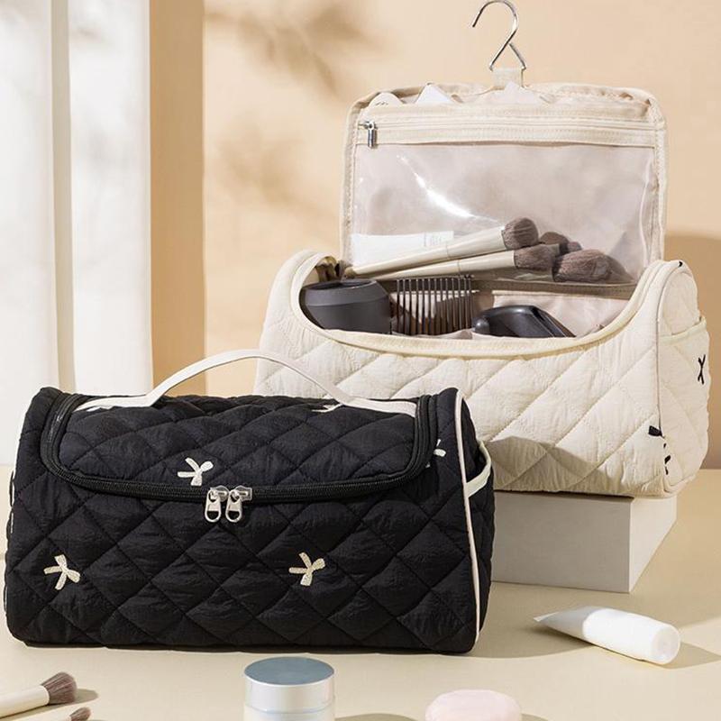 Quilted Travel Case For Dyson Airwrap Cotton Hair Tools Travel Bag Hangable Storage Bags With Hanging Hook