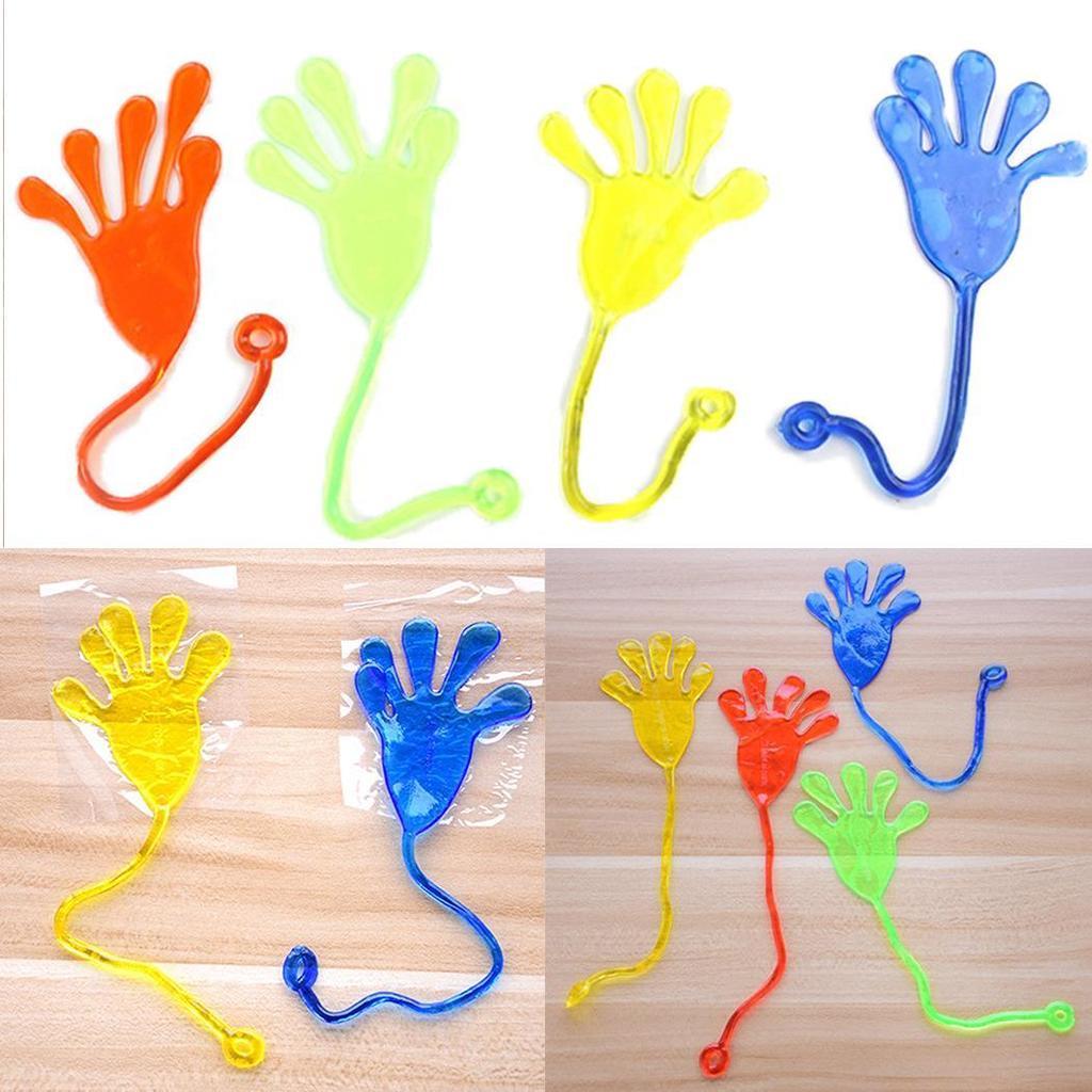New Creative Glitter Stretchy Sticky Hands Toy Vinyl Funny Toy Party Favor Birthday Gift Children 1 Piece Magic Props  Well Made
