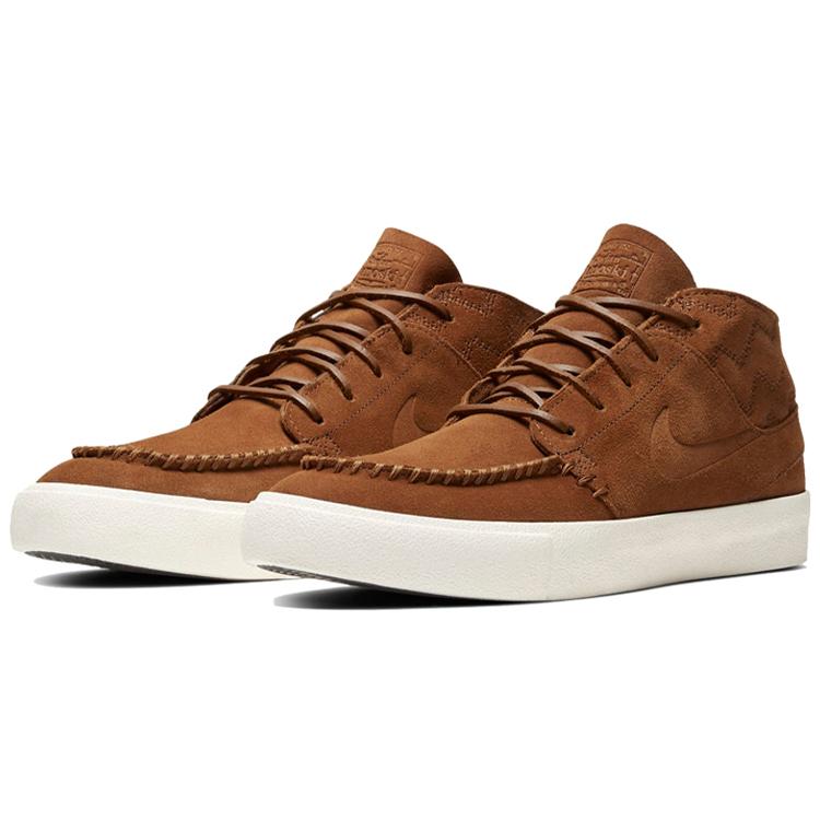 New Nike Zoom Stefan Janoski Mid Crafted Sb 'Light British Tan' AQ7460-201