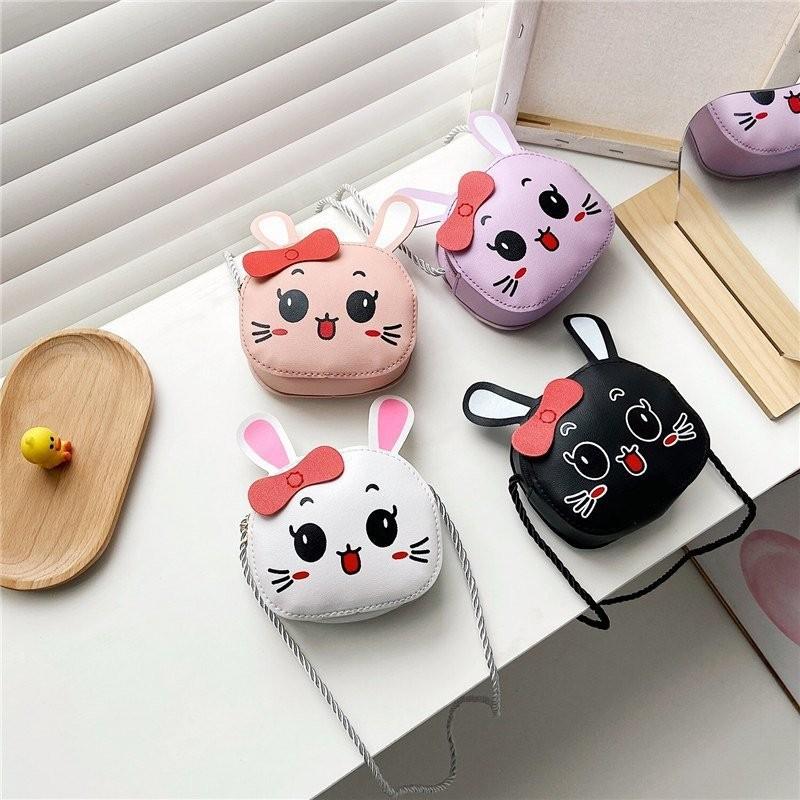 Polyester Bunny Bow Cute Childlike Cartoon Slung Shoulder Bag Is Light Super