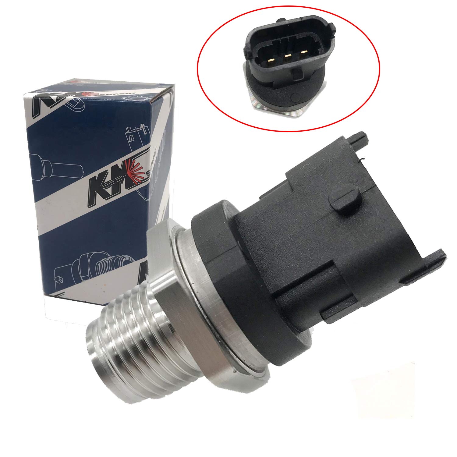 0281006327 Diesel Fuel Rail Pressure Sensor 5297640 Fits Dodge Ram 2500 3500 6.7L Cummins Cargo ISB 4.5 ISB 6.7 2007-2012