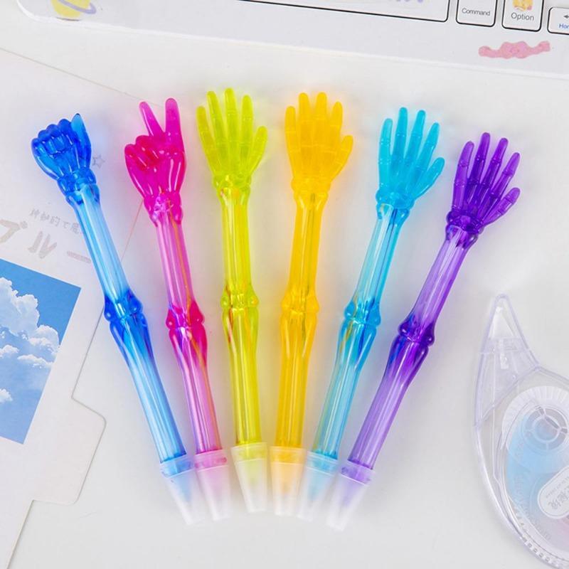 1Pc Creative Finger Bones Ballpoint Pen  Rock Paper Scissors Ball Pens Stationery Office School Supply Novelty Funny