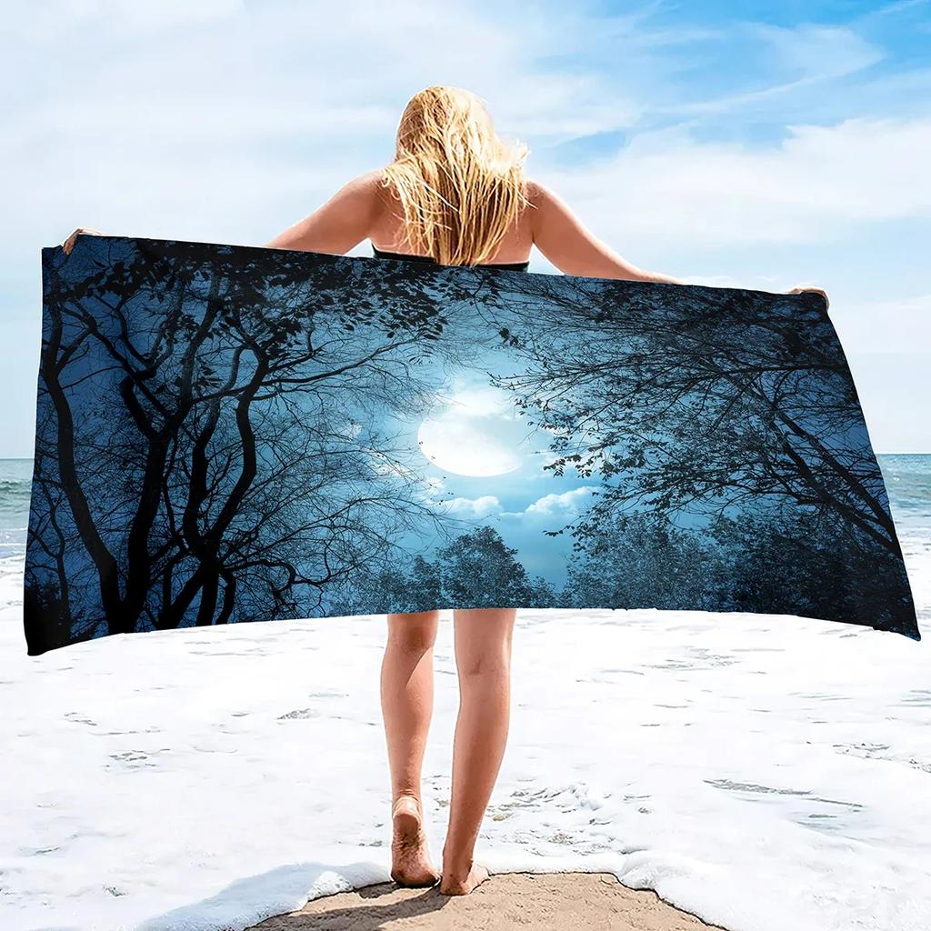 Beach Towel Forest, Beach Blanket or Oversized Large Bath Towel,Quick Dry and Sandproof Beach Towels,Lightweight and Large