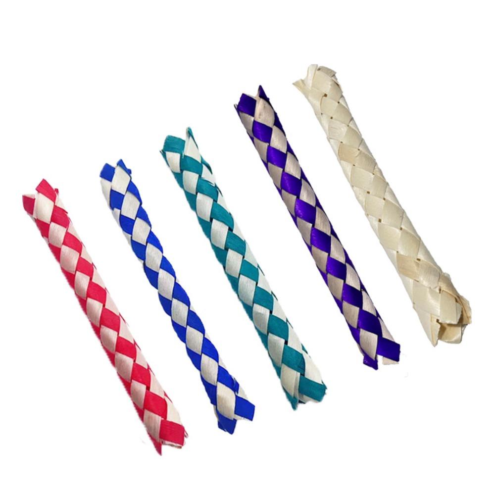 3PCS/5PCS/6PCS Stress Relief Chinese Finger Trap Natural Bamboo Bird Chew Toy Puzzle Toy  Gag Gift